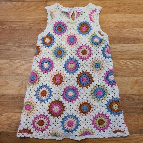 Zara Crochet Granny Core Sleeveless Dress - Picture 1 of 4